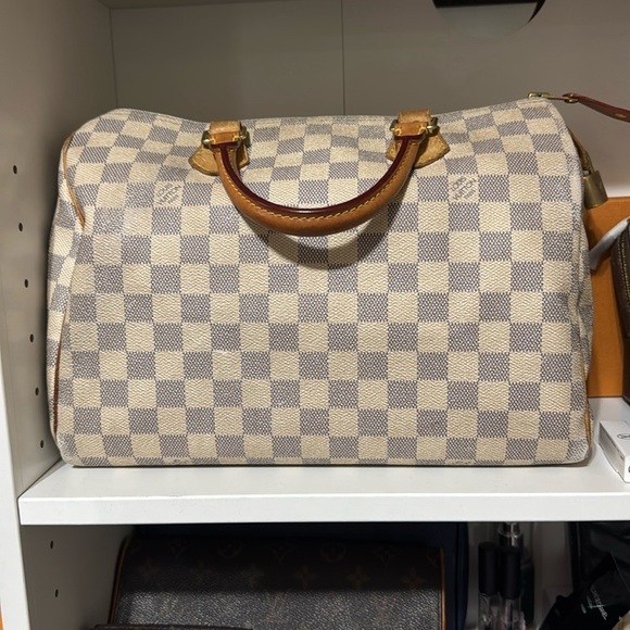 Louis Vuitton Handbags - Louis Vuitton Speedy 30 Damier Azur Authentic With Key and Lock 316
